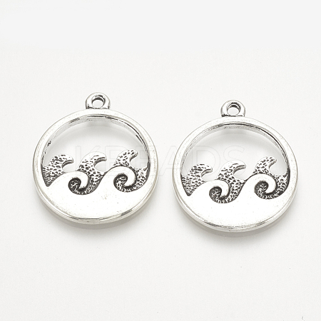 Tibetan Style Alloy Pendants TIBE-Q072-23AS-RS-1