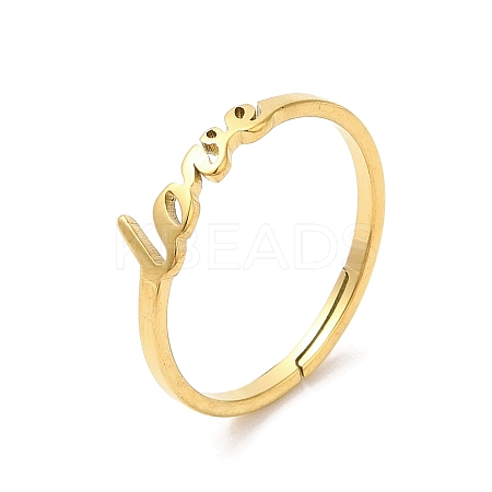 Ion Plating(IP) 304 Stainless Steel Finger Rings RJEW-L107-018G-1