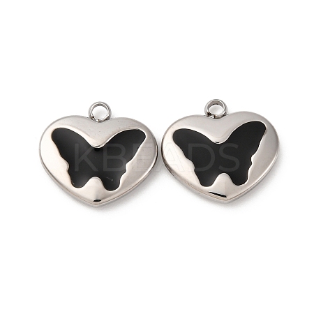 304 Stainless Steel Enamel Charms STAS-L022-008P-A-1