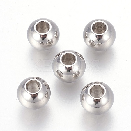 Tarnish Resistant 201 Stainless Steel European Beads STAS-F170-01P-A-1