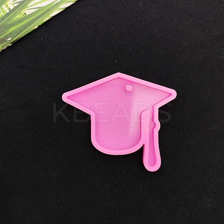 Graduation Season Theme Silicone Keychain Pendant Molds LS-AJEW-M221-04A-1