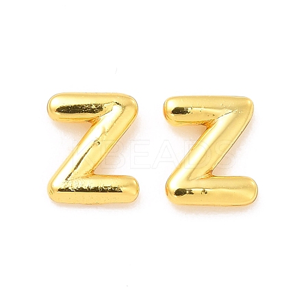 Brass Hollow Out Initial Letter Stud Earrings for Women EJEW-A044-01G-Z-1