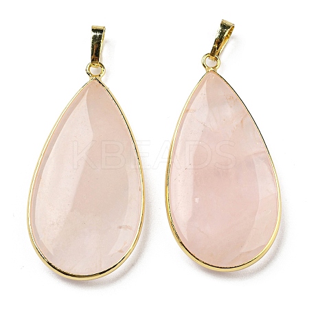 Natural Rose Quartz Pendants G-Q1002-03G-01-1