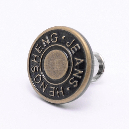 Zinc Alloy Scalable & Removable Button Pins for Jeans FIND-WH0053-62AB-05-1