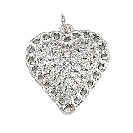 Brass Micro Pave Cubic Zirconia Pendants KK-A269-11P-1