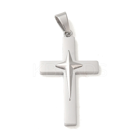 Non-Tarnish 304 Stainless Steel Pendants STAS-C105-03P-1