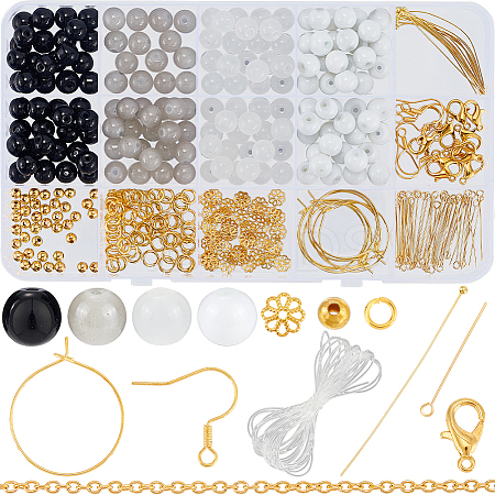 DIY Glass Beaded Bracelets & Earrings Jewelry Making Kit DIY-SP0001-20B-1