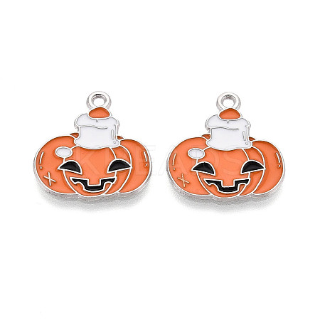 Halloween Theme Alloy and Enamel Pendants ENAM-T021-31J-02P-1