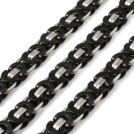 201 Stainless Steel Byzantine Chains SA-E001-14BP-01-1