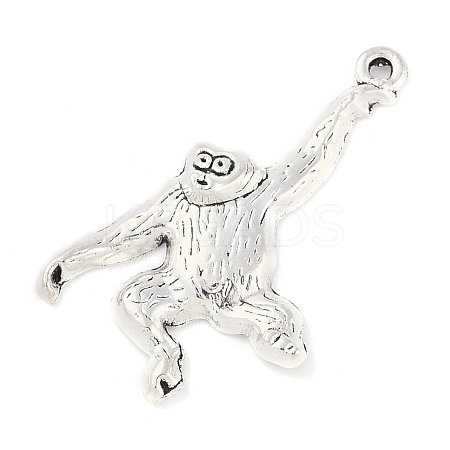 Tibetan Style Alloy Orangutan Pendants TIBEP-5232-AS-LF-1