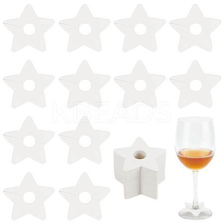 Paper Wine Glass Charms AJEW-WH0080-13B-1