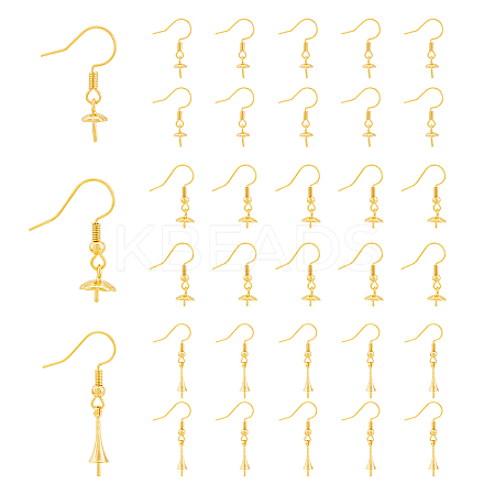 DICOSMETIC 30Pcs 3 Style Rack Plating Brass Earring Hooks KK-DC0002-04-1