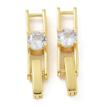 Rack Plating Brass Micro Pave Cubic Zirconia Watch Band Clasps LS-KK-A234-016G-02-1