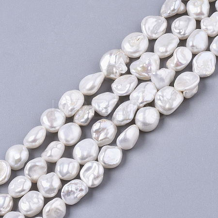 Natural Baroque Pearl Keshi Pearl Beads Strands PEAR-K004-31-01-1