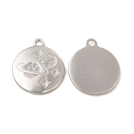 Tarnish Resistant 304 Stainless Steel Pendant Rhinestone Settings STAS-C070-23P-1