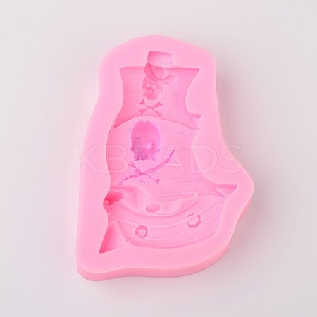 Pirate Ship Design DIY Food Grade Silicone Molds LS-AJEW-L054-80-1