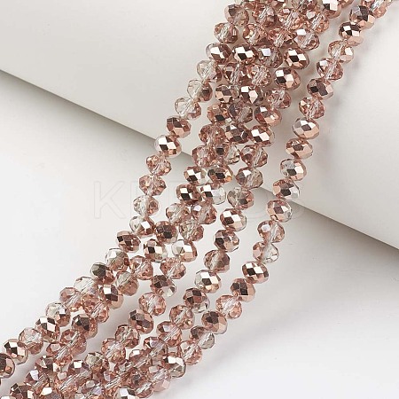 Electroplate Transparent Glass Beads Strands EGLA-A034-T2mm-N10-1