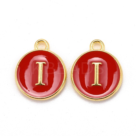 Golden Plated Alloy Enamel Charms ENAM-S118-03I-1