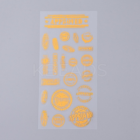 Waterproof Self Adhesive Hot Stamping Stickers Sets LS-DIY-L030-07E-1