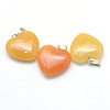 Heart Natural Topaz Jade Pendants G-Q438-14-2