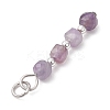 Natural & Synthetic Mixed Stone Faceted Cube Pendants PALLOY-JF04831-5