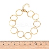 304 Stainless Steel Ring Link Chain Bracelets BJEW-P373-02C-G-5