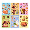 6Pcs Thanksgiving Day Paper Self-Adhesive Picture Stickers LS-STIC-C010-32-2