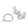 Brass Micro Pave Clear Cubic Zirconia Toggle Clasps LS-KK-K391-06P-2
