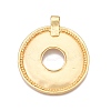 Flat Round Rack Plating Alloy Big Pendants FIND-N005-43G-1