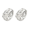 Hollow Triangle Brass Micro Pave Clear Cubic Zirconia Hoop Earrings EJEW-G452-04P-4