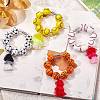 Wood Baseball Beads Pendant Decorations HJEW-SW00126-5