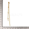Brass Snake Chain & Ball Chain Ear Nuts KK-G510-16G-3