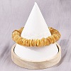Natural Amber Beaded Stretch Bracelets for Men Women BJEW-L710-01C-2