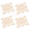 Natural Solid Wood Carved Onlay Applique Craft WOOD-WH0101-64-1
