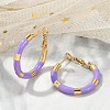 PVD Vacuum Plating 201 Stainless Steel Enamel Hoop Earrings for Women EJEW-B016-33D-2