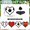 8Pcs 4 Styles Sports Theme Enamel Pins JEWB-FG0001-75-2