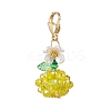 Fruit & Flower Dyed Synthetic Imperial Jasper & Glass Seed Beads Pendant Decorations HJEW-MZ00307-05-2