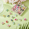 36Pcs 9 Colors Imitation Jade Glass Pendants PALLOY-TAC0198-5