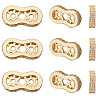 8Pcs Brass Micro Pave Cubic Zirconia Spacer Bars ZIRC-BBC0002-04-1