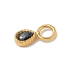 Ion Plating(IP) 304 Stainless Steel with Rhinestone Charms STAS-G351-18G-01-2