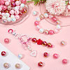 100Pcs 5 Colors Valentine's Day Theme Opaque Acrylic Beads MACR-SP0001-61-3
