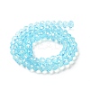 Baking Paint Transparent Glass Beads Strands DGLA-A034-J8MM-D08-2