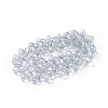 Transparent Electroplate Glass Beads Strands EGLA-F152B-PL04-2
