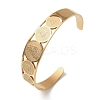 Religion 201 Stainless Steel Cuff Bangles for Women LS-BJEW-F507-02G-2