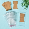 50Pcs Kraft Paper Hair Clip Display Cards CDIS-YW0001-07-6