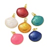 Brass Enamel Pendants KK-U044-15G-1
