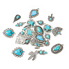 24Pcs 12 Styles Synthetic Turquoise Pendants FIND-TA0001-79-3