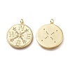 Brass Micro Pave Clear Cubic Zirconia Pendants X-ZIRC-I048-06G-2
