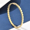 304 Stainless Steel Bangles for Women AJEW-P127-08G-1