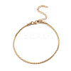304 Stainless Steel Serpentine Chain Anklets AJEW-G024-04G-1